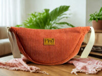 BORSA DEMI-LUNE IN VELLUTO